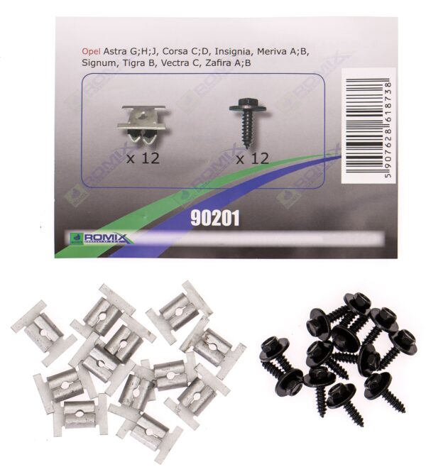 Opel Astra IV J 2009-2019 Spinki do osłony silnika ROMIX 90201