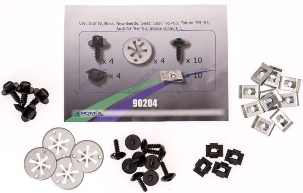 Volkswagen Bora 1998-2005 Spinki do osłony silnika ROMIX 90204
