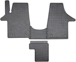 VW T5 VAN 2003-2015 / VW T6 VAN 2015-2024 (Transporter / Caravella / Multivan / 2-osobowy) Dywaniki gumowe RIGUM 905755