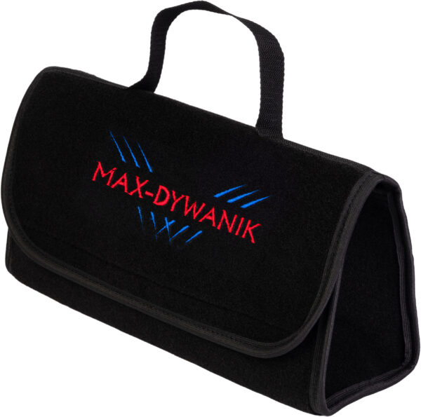 Kuferek samochodowych organizer torba bagażnika - MAX-DYWANIK (poziomy) z haftem MAX-DYWANIK